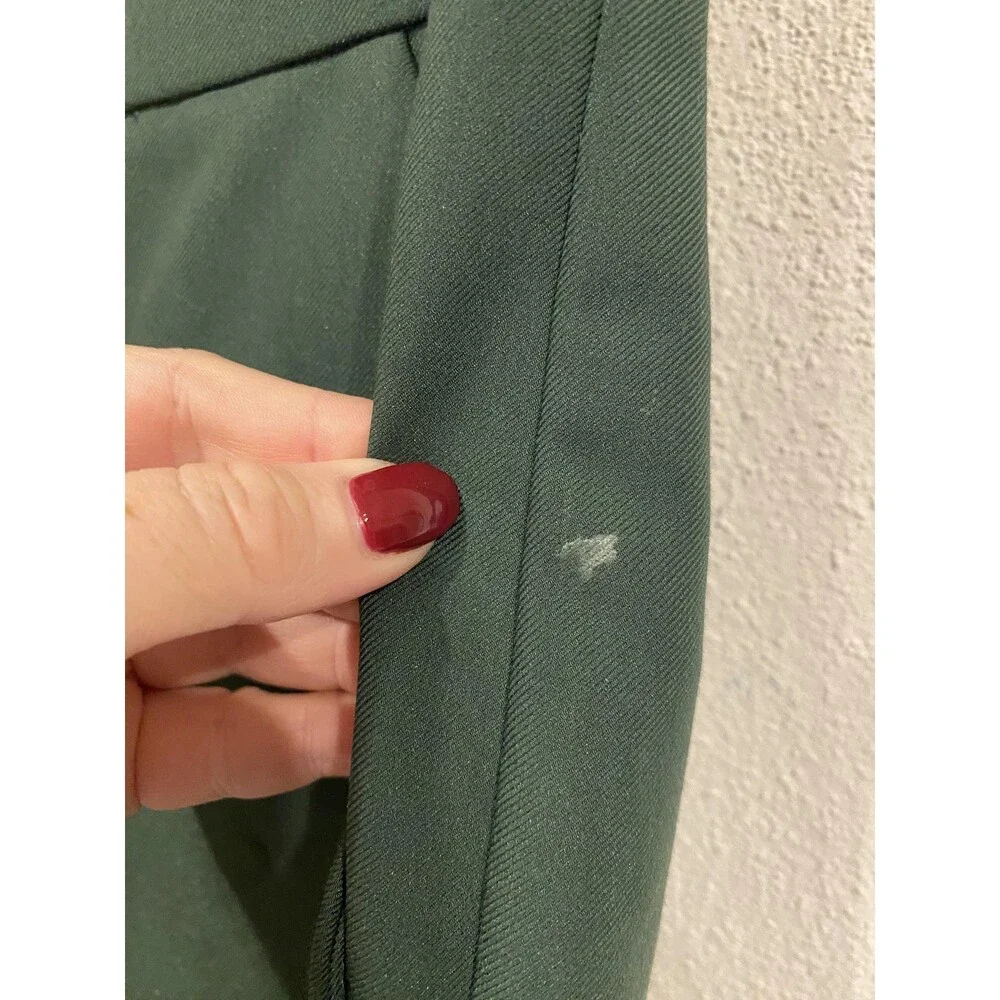 Veronica Beard Pants Womens 6 Green Twill Straight Leg Dress Work USA Trousers